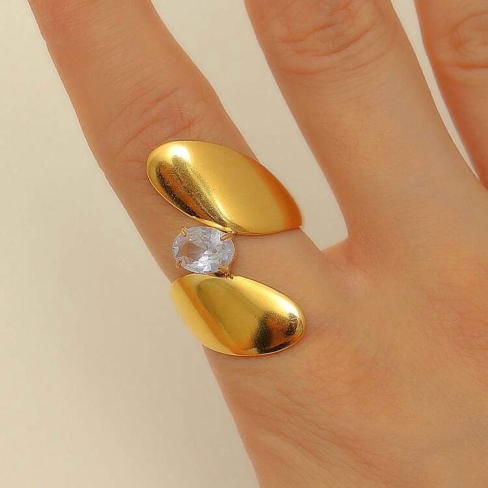 18k gold plated stainless steel Ring
